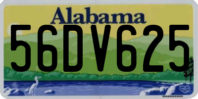 AL license plate 56DV625