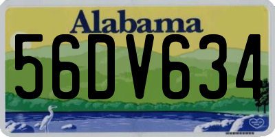 AL license plate 56DV634