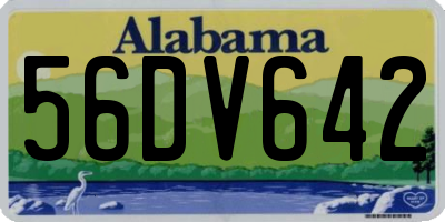 AL license plate 56DV642