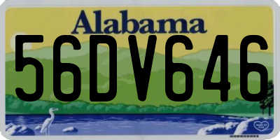 AL license plate 56DV646
