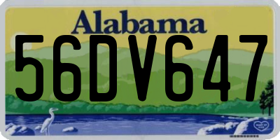 AL license plate 56DV647