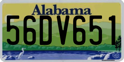AL license plate 56DV651