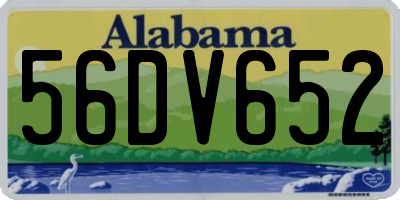 AL license plate 56DV652