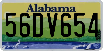 AL license plate 56DV654