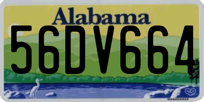 AL license plate 56DV664