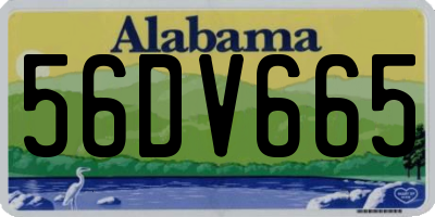 AL license plate 56DV665