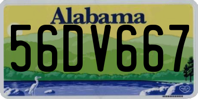 AL license plate 56DV667