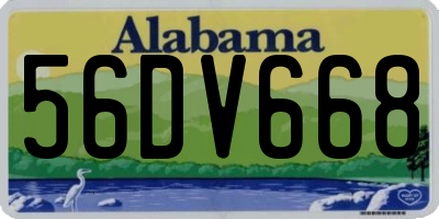 AL license plate 56DV668
