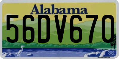 AL license plate 56DV670