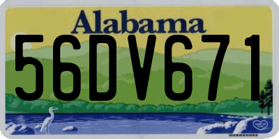 AL license plate 56DV671
