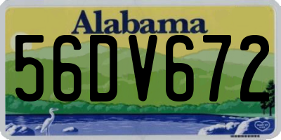AL license plate 56DV672