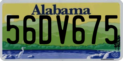 AL license plate 56DV675