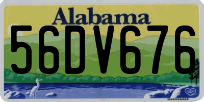 AL license plate 56DV676