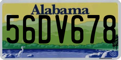 AL license plate 56DV678