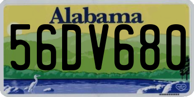 AL license plate 56DV680