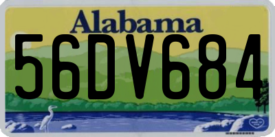 AL license plate 56DV684