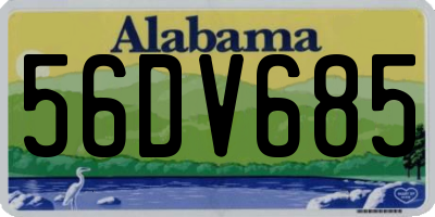AL license plate 56DV685