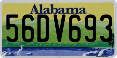 AL license plate 56DV693