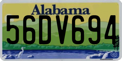 AL license plate 56DV694