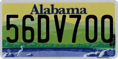 AL license plate 56DV700