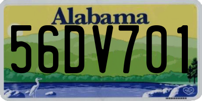 AL license plate 56DV701