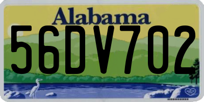 AL license plate 56DV702
