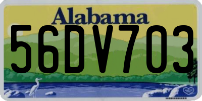 AL license plate 56DV703