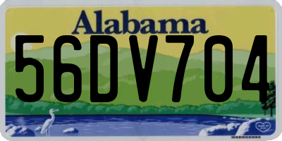 AL license plate 56DV704