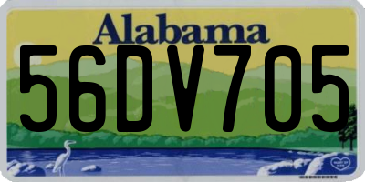 AL license plate 56DV705