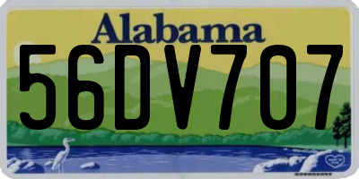 AL license plate 56DV707