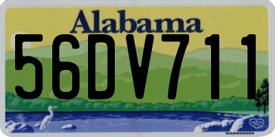 AL license plate 56DV711
