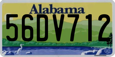 AL license plate 56DV712