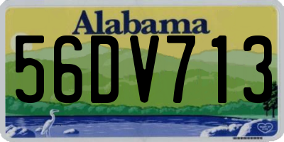 AL license plate 56DV713