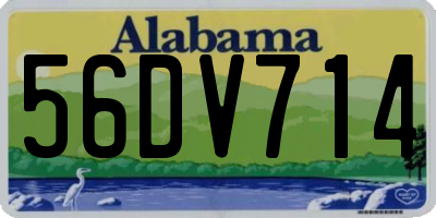AL license plate 56DV714