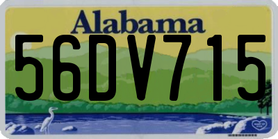 AL license plate 56DV715