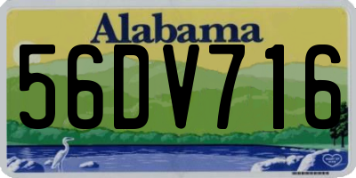 AL license plate 56DV716