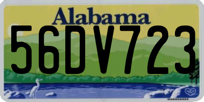 AL license plate 56DV723