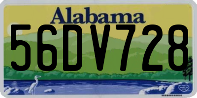 AL license plate 56DV728