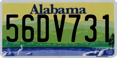 AL license plate 56DV731