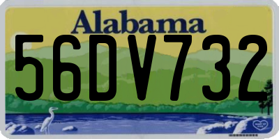 AL license plate 56DV732