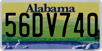 AL license plate 56DV740