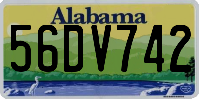 AL license plate 56DV742