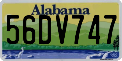 AL license plate 56DV747