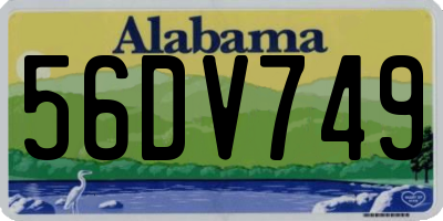 AL license plate 56DV749