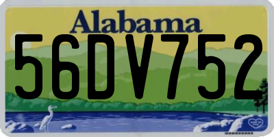 AL license plate 56DV752