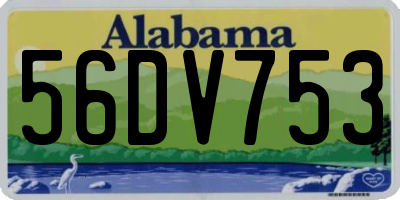 AL license plate 56DV753