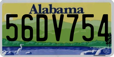 AL license plate 56DV754