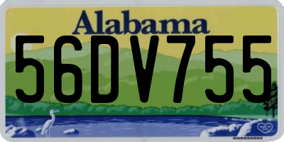 AL license plate 56DV755
