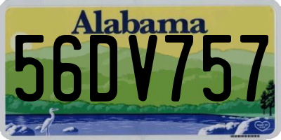 AL license plate 56DV757