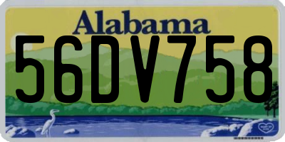 AL license plate 56DV758